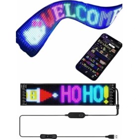 Resim Kumandalı App Kontrollü LED Ekran 16X192 LED Matrix Araç Camı Yazısı 