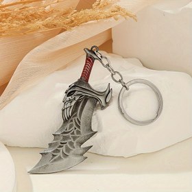 Resim 1 adet Bıçak Anahtarlık Erkekler için, Moda Araba Anahtarlığı Kolye Sırt Çantası için Anahtarlık 