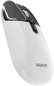 Resim Everest SM-620 2in1 Bluetooth+2,4Ghz Şarjlı Metalik Süper Sessiz Mobil-TV-PC Destekli Kablosuz Mouse (BEYAZ) 