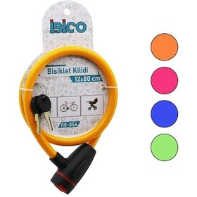 Resim Anahtarlı Aç-kapa Kilit Kapaklı Plastik Kafa Bisiklet Kilit Çelik Çok Renkli 