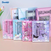 Resim Sanrio Kitty and Lomi Stationery Set, PVC Desktop Organizer, School Supplies Gift Box, Birthday, Christmas, New Year Gift, Office Supplies, Educational Materials, Student Prize 
