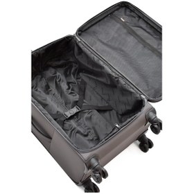 Resim Fossil Ultra Light Gri Orta Boy Körüklü Kumaş Valiz 360 8 Tekerlekli, Hafif & Geniş İç Hacim Gri 