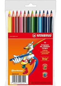 Resim /12 Renk Trıo Kalın Kuru Boya Çok Renkli 