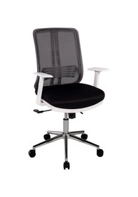 Resim Ofisbazaar Up Beyaz Fileli Çalışma Koltuğu Ergonomik Şef Ve Toplantı Koltuğu Siyah Fileli Siyah 