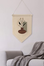 Resim Oturma Odası Duvar Dekoru, Pinterest Oda Dekoru, Boho Kanvas Flama Askılı Duvar Örtüsü NO:479 - Renkli - 24 / 30 x 40 