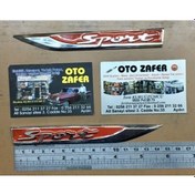 Resim Çamurluk Arması Sport Yazılı Paslanmaz Krom Kaplama Metal Logo 