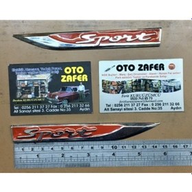 Resim Çamurluk Arması Sport Yazılı Paslanmaz Krom Kaplama Metal Logo 