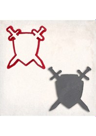 Resim Savaşçı Kılıçlar Kurabiye Kalıbı Şekillendirici Kopat KIrmızı 