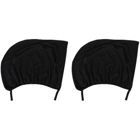 Resim Vkemall Siyah Oto Arka Pencere Perdeleri 110x48cm 2 Adet - Mesh Dokuma, Güneş Engeli, Havalandırma Sağlar, Esnek Akrilik Malzeme 