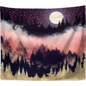 Resim Doğa Peyzaj Goblen Duvar Asılı Estetik Trippy Hippi Goblenler Plaj Havlusu Şal Atmak Sac Ev Oda Dekor Dekoratif Gobiyeller 02 