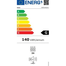 Resim Haier HWS34GGH1 34 Şişe Kapasiteli Wi-Fi Bağlantılı Şarap Dolabı 