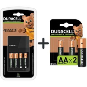 Resim Duracell Cef 14 Şarj Aleti + 2'şer Adet Aa Ve Aaa Pil ( 4 Saat Şarj Cihazı, 1 Adet) + Durace 