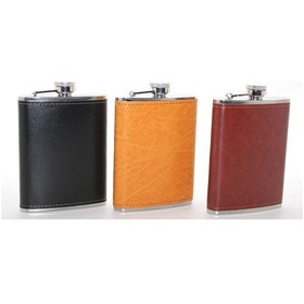 Resim Paslanmaz Çelik Tekli 8 Oz Derili Matara - 9051843850094rx8 