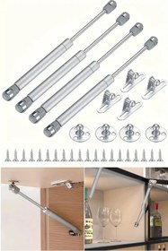 Resim BİTERSE 4 Adet Mutfak Dolap Kapak Amortisörü 100 N Gazlı Piston Gri 