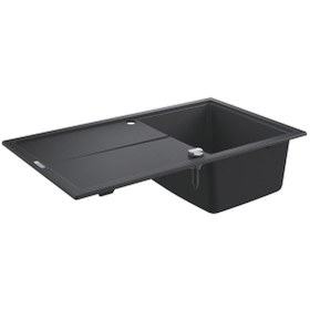 Resim Grohe K400 Kuvars Kompozit Eviye 50 -C 86 / 50. Granit Siyah 