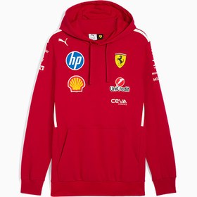 Resim SCUDERIA FERRARI 2025 Team Erkek Kapüşonlu SWEATSHIRT 