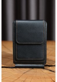 Resim Lenax Leather Milano Hakiki Deri Cüzdan Kartlık Nakit Para Klipsli Bozuk Para Cepli Erkek Cüzdan Siyah 
