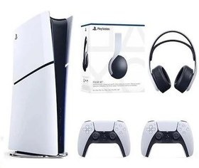 Resim Sony Playstation 5 Slim Dijital Edition + 2 Dualsense + 3D Plus Kulaklık Oyun Konsolu 