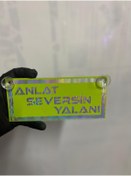 Resim HBSİ VANTUZLU CAM SÜSÜ YEŞİL ÜZERİ HOLOGRAM FOLYO ANLAT SEVERSİN YALANI 