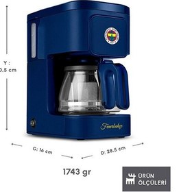 Resim Karaca Just Coffee Aroma 2 İn 1 Fenerbahçe Filtre Kahve Ve Çay Demleme Makinesi 