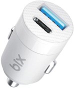 Resim Bix 65w Type-c Pd 3.0 Ve Usb-a Çift Portlu Araç İçi Hızlı Şarj Cihazı Beyaz 