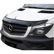 Resim MKG Mercedes Sprinter 2014 - 2018 Ön Kaput Koruyucu Rüzgarlığı Piano Black 3.2 mm Kalın Plastik 