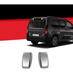 Resim S-Dizayn Citroen Berlingo Krom Arka Cam Açma Menteşe Kapağı 2 Prç 2019 Üzeri 