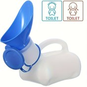 Resim Taşınabilir Seyahat Tuvaleti, Erkekler ve Kadınlar için Uygun, Kapasite 33.81oz, Rahat Tutma Sapı ile Geniş Sızdırmaz İdrarlık, Araba, Karavan, Kamp ve Açık Hava Etkinlikleri için İdeal - Dayanıklı Plastik Malzeme 