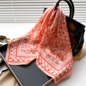 Resim Fernca1 Çizgili Eşarp Ipek Eşarp 70CM Küçük Kare Kafa Bandı Saç Türbanı Kravat Çanta (Yurt Dışından) 