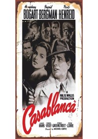Resim casablanca sinema (10 CM X 20 CM) mini retro ahşap poster 