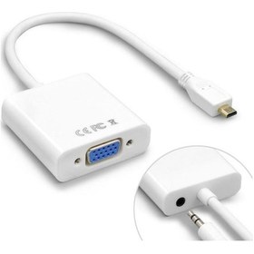 Resim Micro Hdmi To Vga Çevirici Mikro HDMI - VGA Dönüştürücü Adaptör 