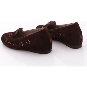 Resim Dgn 447 Kadin Loafer Ayakkabi Kahve Süet 