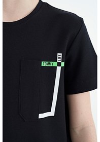Resim Tommylife Tommy Life Lacivert Cep Detaylı O Yaka Standart Kalıp Erkek Çocuk T-shirt - 11120 Lacivert 