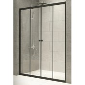 Resim Durul Duşakabin Ön Cephe 4mm Siyah Şeffaf Yükseklik 180 cm - 183 cm 