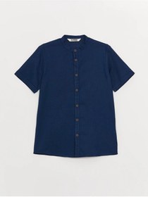 Resim LC Waikiki LCW Kids Hakim Yaka Basic Kısa Kollu Erkek Çocuk Gömlek 