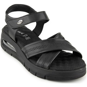 Resim Muya Plivati Anatomik Air Max Tabanlı Topuk Dikeni Kadın Sandalet Siyah 