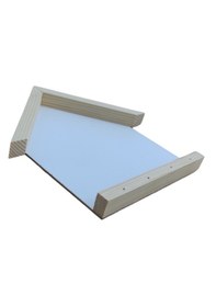 Resim Ahşap Çerçeveli Boyanabilir Açık Anahtarlık Panosu 20x25cm Beyaz 