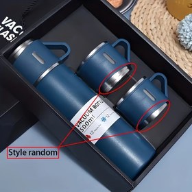 Resim Paslanmaz Çelik Vakumlu İzoleli Şişe ve Kahve Bardağı Seti, 500 Mililitre/16.9 Ounces, Sızdırmaz Termos, Arabalar ve Okullarda Kullanıma Uygun. 