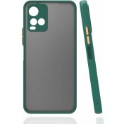 Resim Vivo Y21S Kılıf Hux Kamera Korumalı Silikon Koyu Yeşil Gpack