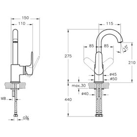 Resim Artema Root Round Döner Borulu Lavabo Bataryası A42754 