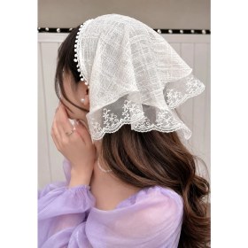 Resim Emk Shop Güpür Detaylı Bohem Taç Bandana 
