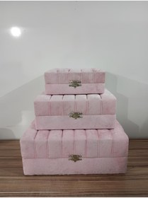 Resim Sonem Çeyiz Çeyiz Sandığı Gelin Damat Bavul Çanta Sandık Hurç 3lü 0420 