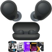 Resim Sony WF-C700N Gerçekten Kablosuz Kulak İçi Kulaklıklar, Tech Smart USA Audio Entertainment Essentials Paketi ve 3 YR CPS Gelişmiş Koruma Paketi ile Siyah Paket 