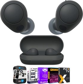 Resim Sony WF-C700N Gerçekten Kablosuz Kulak İçi Kulaklıklar, Tech Smart USA Audio Entertainment Essentials Paketi ve 3 YR CPS Gelişmiş Koruma Paketi ile Siyah Paket 