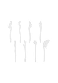 Resim Adet Şeffaf Saç Tokası Kalıbı Reçine Saç Tokası Yapımı İçin Silikon Kalıp 