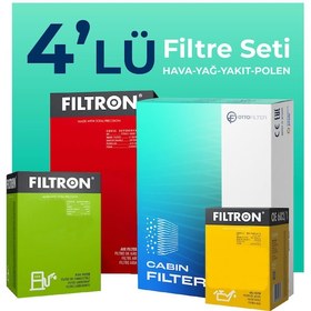 Resim Filtron Nissan Navara 2.5 Dizel Filtre Bakım Seti (2006-2015) 4 Lü 