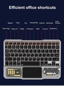 Resim Corsair KB-333 RGB Işıklı Cep Telefonu-Tablet-Notebook-PC-IOS Uyumlu Bluetooth Klavye 