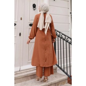 Resim Missvalle Düğmeli Tesettür Takım Taba MSV10358 