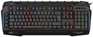 Resim Rampage KB-R63 STAGE Siyah 4 Makro Fonksiyon Sese Duyarlı Işıklı Rainbow Q USB +Ses Mik Çıkışlı Oyuncu Klavyesi 