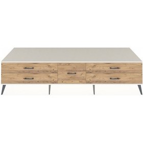 Resim Kronos Tv Ünitesi 5 Çekmeceli 220x59x51 Aytaşı-antrasit/çam Antrasıt/atlas Çam - Aytası 